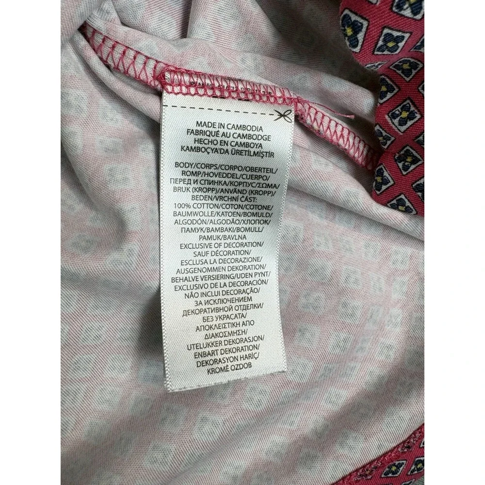 Polo Ralph Lauren Polo Shirt XL Pink Geometric Classic Fit Cotton